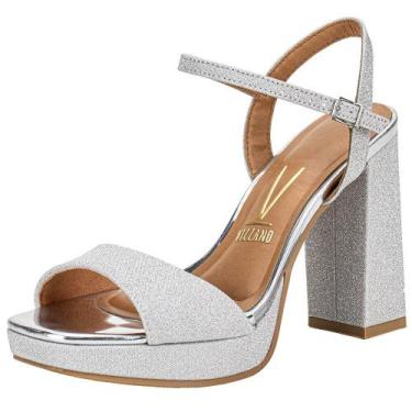 Imagem de Sandália feminina meia pata vizzano 6551100, Prata, 37