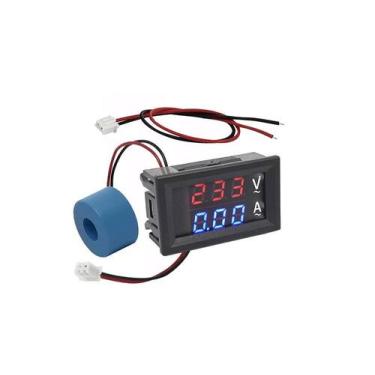 Imagem de Voltímetro Amperímetro Digital AC 60-500V 100A Invasivo com NFe - Robo