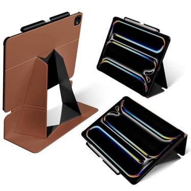 Imagem de MOFT Capa fólio para iPad Pro de 13 polegadas (M4) 2024 - Capa protetora com suporte de silicone com suporte removível para lápis, visualização em vários ângulos, capa de couro MOVAS, hibernar