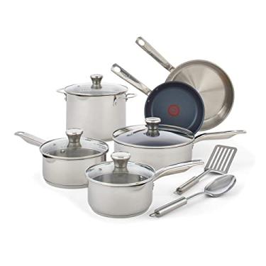 Imagem de T-fal Unlimited Collection, Stainless Steel Platinum Non-stick, 12-Piece Cookware Set