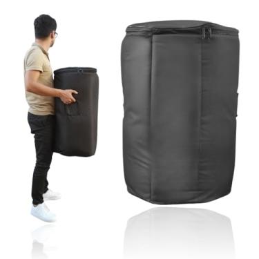 Imagem de Kit 2 Capas Acolchoadas Luxo Para Caixa De Som JBL EON 615 Bag Protetora Reforçada Impermeável Forrada Alça Resistente Case Profissional Transporte Seguro caixas de Som grandes