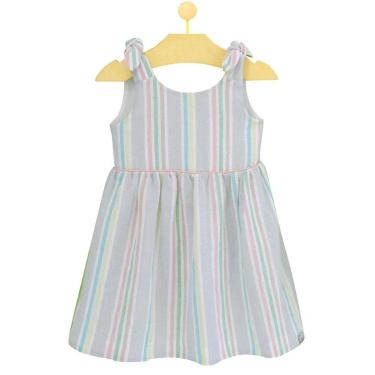 Imagem de Vestido Infantil Pandi Gaze Laço Listrado Feminino-Feminino