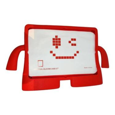 Imagem de Capa para tablet universal de silicone de 9,7 polegadas vermelha - Lig