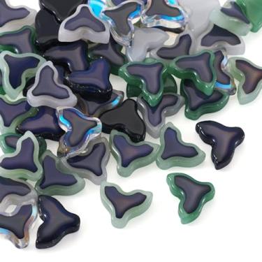 Imagem de Sparkeads 50 peças de contas de humor de vidro em forma de cauda de sereia com mudança de cor, joia de cristal com sensor de temperatura, contas de mudança de cor para mulheres, pulseira faça você