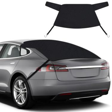 Imagem de Capa de para-brisa para gelo e neve, capa de neve extra grande para carro protege o para-brisa frontal e o espelho retrovisor, capa magnética antineve universal para a maioria dos veículos (capa