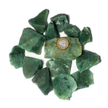 Imagem de 1 kg de Pedras Brutas de Quartzo Verde Cristal - Tamanho Médio - Class