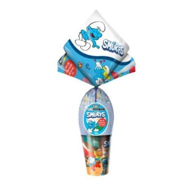 Imagem de Ovo de páscoa chocolate ao leite smurfs 80g - delícia de páscoa - no-b
