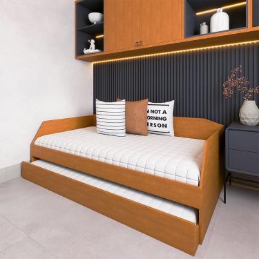Imagem de Sofá Cama Com Cama Auxiliar Americana Luxo Em Mdf Resistente Nobre Nature