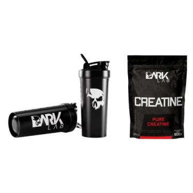 Imagem de Kit Creatina Monohidratada Pura e Coqueteleira Caveira 700ml Dark Lab,