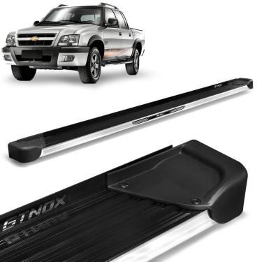 Imagem de Estribo Lateral S10 1995 a 2011 CD Alumínio Preto A4 Com Ade