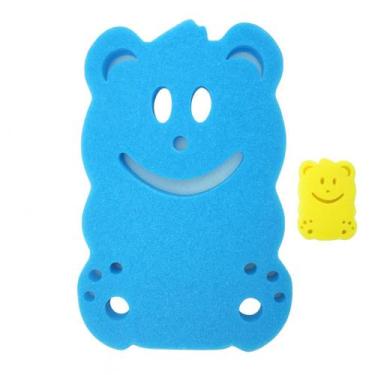 Imagem de Kit Esponja Almofada Antiderrapante de Banheira para Bebê Ursinho Feli