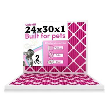 Imagem de Filtro de ar Colorfil 24x30x1 MERV 8 Pet Odor, pacote com 2