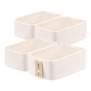 Imagem de Cestas de armazenamento de corda tecida MiniArk 33x22x13cm, pacote com