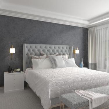 Imagem de Papel de parede 3yecao 16x300cm Azul escuro Cinza Concrete Peel&Stick