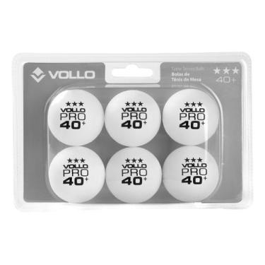 Imagem de Kit 6 Bola Ping Pong 3 Estrelas Branca Tênis De Mesa Vollo