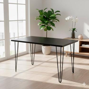 Imagem de Mesa Industrial 1285cm X 75cm Hairpin Legs Preto Tx