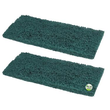 Imagem de Kit 2 Unidades Fibra de Limpeza Pesada Verde British 10 cm x 23 cm Para Panelas Pisos Azulejos Limpeza Pós Obra Crostas