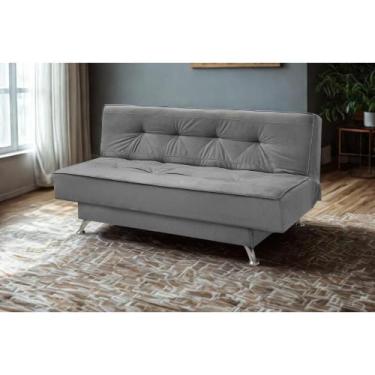 Imagem de sofá cama 1,80m Flórida Suede Cinza Mirra Decor