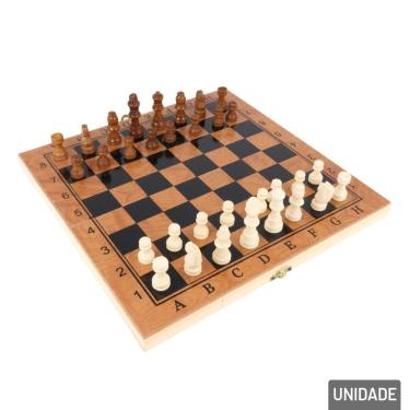 Imagem de Jogo de Tabuleiro 3 EM 1 Xadrez Dama Gamão