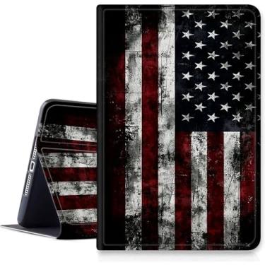 Imagem de Capa para tablet Samsung Galaxy Tab A9 Plus/A9+ 11 polegadas 2023, capa fina com suporte para visualização em vários ângulos para modelo SM-X210/X216/X218, despertar automático/hibernar, bandeira