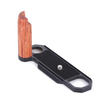 Imagem de SZZCNOX Suporte de mão de madeira em L para câmeras Nikon S3/S2, placa de liberação rápida Arca embutida, pega de metal em forma de L com orifício rosqueado de 1/10.2 cm (Preto)