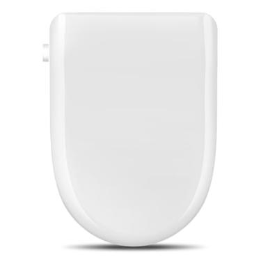 Imagem de Presente de assento sanitário bidê para idosos, homens e mulheres - bidê aquecido alongado com água quente instantânea, secador de ar quente, controle remoto sem fio, bocal autolimpante, pressão de