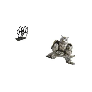 Imagem de Fenteer Porta-guardanapos com Escultura de Pata de Cachorro E, Organizador Exclusivo de Decoração Animal para Mesa de Escritório em Casa, Dispensador D