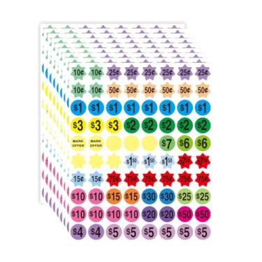 Imagem de 1400 peças de adesivos de preço de venda de garagem para venda de quintal, mercados de pulgas, uso no varejo, etiquetas de preço redondas