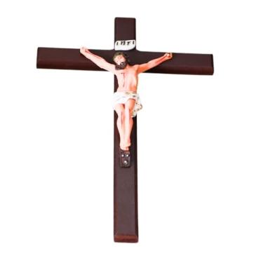 Imagem de Crucifixo para Parede em Madeira e Resina Nacional 30cm