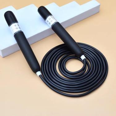 Imagem de Corda de pular, forte e durável, treinamento esportivo, corda de pular para cardio e treinamento de resistência, peso de alta velocidade - preto