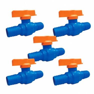 Imagem de 5x Registro Esfera União Dentada 3/4 Azul Para Emenda Mangueira - Unif