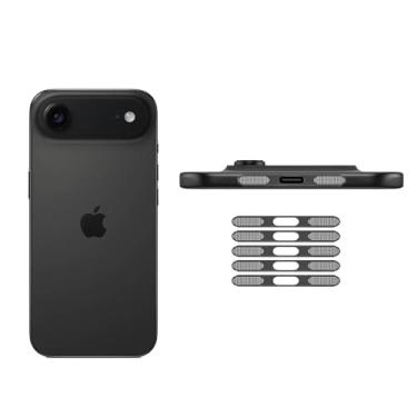 Imagem de Capa adesiva à prova de poeira para fone de ouvido iPhone Air - 5 peças/preto espacial