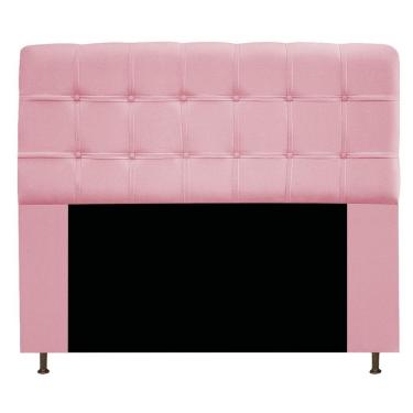 Imagem de Cabeceira195 Cm King Size Com Botonê Suede Rosa Bebê