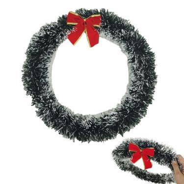 Imagem de Guirlanda De Natal Porta Casa Vitrine Empresa Papai Noel