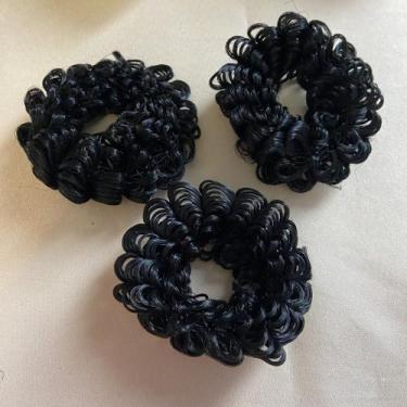 Imagem de Scrunchie Laçarote com Cabelo Preto para Penteado - Pistache Acessório