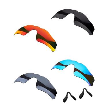 Imagem de OOWLIT 4 pares de lentes de óculos de sol e almofadas de nariz de substituição compatíveis com Oakley Radar EV Path OO9208 38 mm polarizado