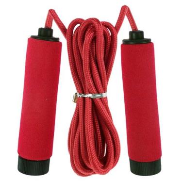 Imagem de Corda De Pular exercício funcional 2,7m Manopla Emborrachada p/Treinos