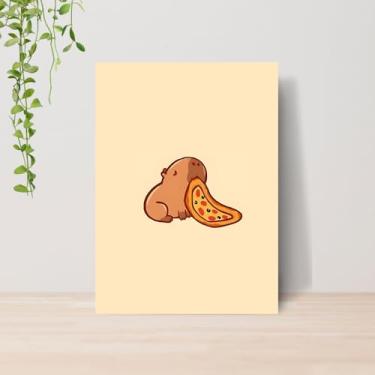 Imagem de Genérico, Quadro Capivaras Fofas A4 | Placa MDF 013