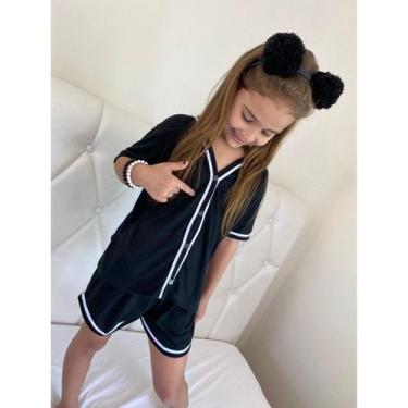 Imagem de Pijama Infantil Blogueira de Botão baby doll americano Roupa de Crianç
