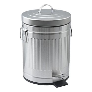 Imagem de Lixeira Para Banheiro Pedal 5L Prata - Sensea - Prateado