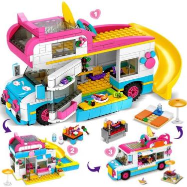 Imagem de Conjunto de blocos de construção HOGOKIDS 3 em 1 para meninas Camper V