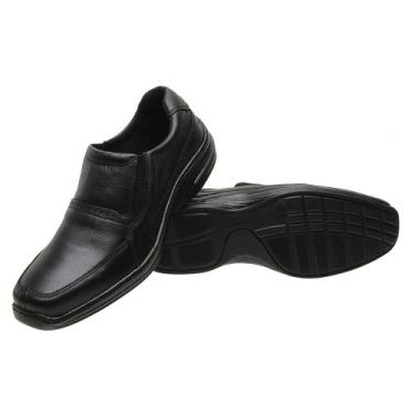 Imagem de Sapato Social em Couro sem Cadarço Pires Shoes com Elastico e Bico Qua
