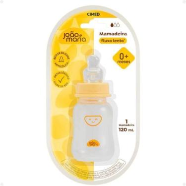 Imagem de Mamadeira Fluxo Lento Cimed João e Maria Bico de Silicone 0+ Meses 120