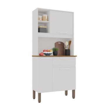 Imagem de Cozinha Compacta Lia 3 Portas E 1 Gaveta Salleto Branco