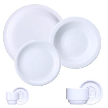 Imagem de Aparelho Jantar 42 Peças Versátil Iguaçu Porcelana Germer 6 Lugares - 