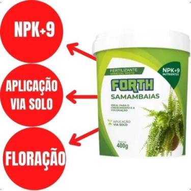 Imagem de Fertilizante Adubo Forth Samambaias 400g Npk+9 Nutrientes