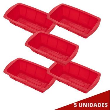 Imagem de Jogo 5 Assadeiras Silicone para Pães Antiaderente Sortida - QUALITY HO