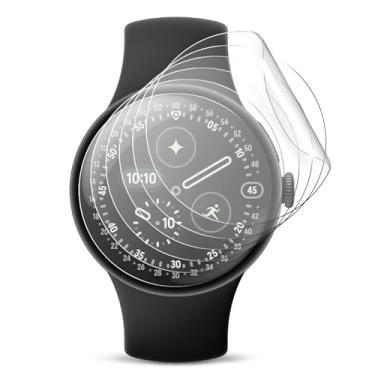 Imagem de FINTIE Protetor de tela para Google Pixel Watch 4/3/2/1 41 mm, [pacote com 6] Película protetora de TPU transparente e macia de alta definição antiarranhões