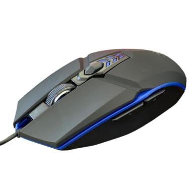 Imagem de Mouse Gamer Ergonomico 6 Botões 2400 Dpi Com Fio Mouse Gamer Usb Mouse Gamer Azul
