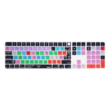 Imagem de XSKN Logic Pro Shortcuts Keyboard Cover Skin serve para Apple 2024 iMac M4 Chip Magic Keyboard com Touch ID e teclado numérico A3119